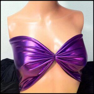 Mermaid Tube Top Metallic Purple Bandeau Tube Top Mermaid Costume TOP ONLY